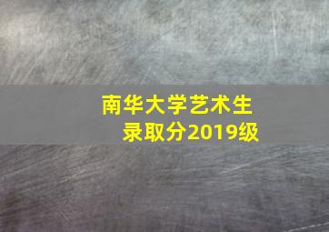 南华大学艺术生录取分2019级