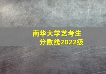 南华大学艺考生分数线2022级