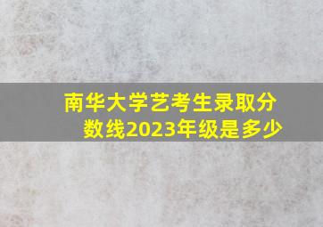 南华大学艺考生录取分数线2023年级是多少