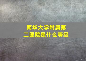 南华大学附属第二医院是什么等级