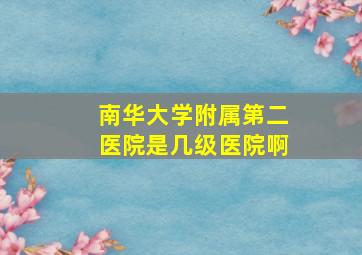 南华大学附属第二医院是几级医院啊