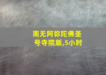 南无阿弥陀佛圣号寺院版,5小时