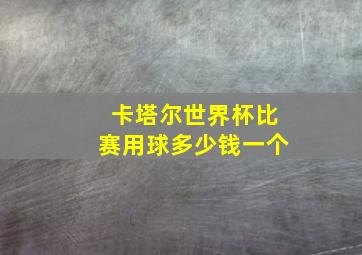 卡塔尔世界杯比赛用球多少钱一个