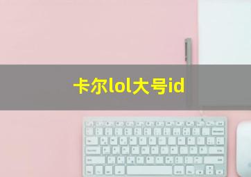 卡尔lol大号id