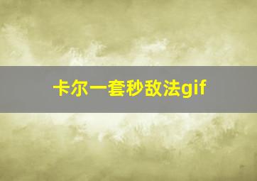 卡尔一套秒敌法gif