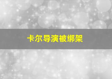 卡尔导演被绑架