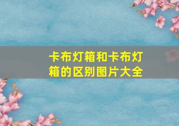 卡布灯箱和卡布灯箱的区别图片大全