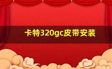 卡特320gc皮带安装