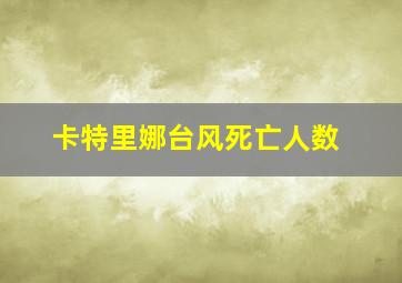 卡特里娜台风死亡人数