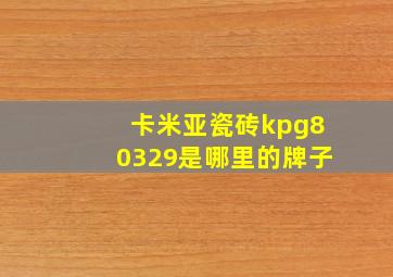 卡米亚瓷砖kpg80329是哪里的牌子