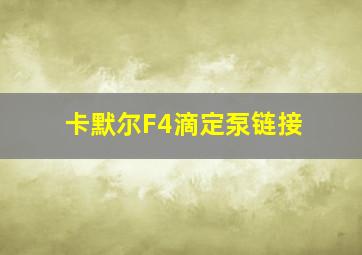 卡默尔F4滴定泵链接