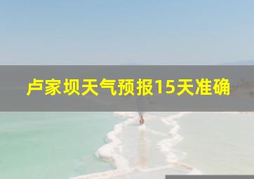 卢家坝天气预报15天准确