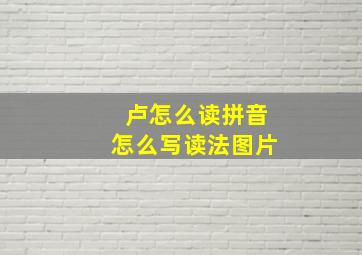 卢怎么读拼音怎么写读法图片