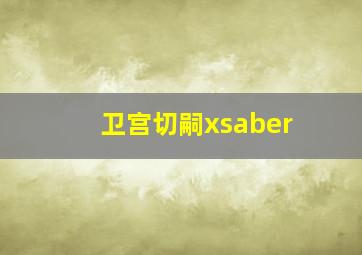 卫宫切嗣xsaber