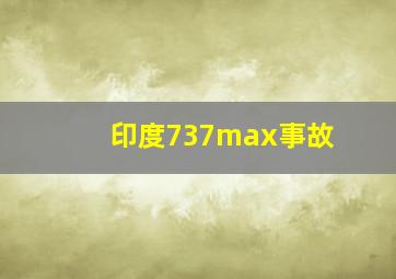 印度737max事故