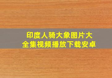 印度人骑大象图片大全集视频播放下载安卓