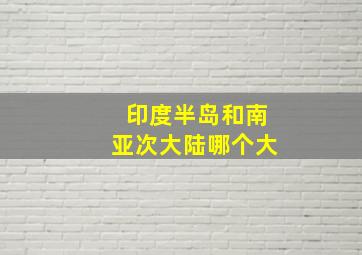 印度半岛和南亚次大陆哪个大