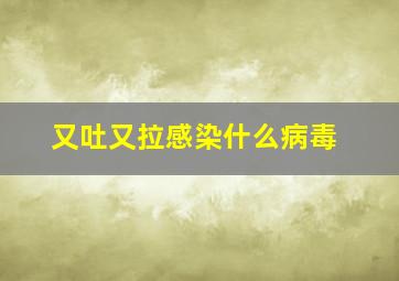 又吐又拉感染什么病毒