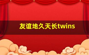 友谊地久天长twins