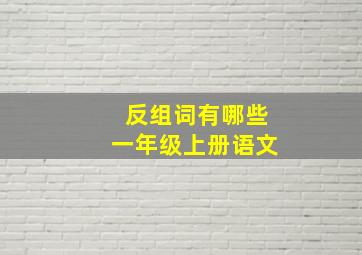 反组词有哪些一年级上册语文