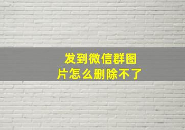 发到微信群图片怎么删除不了