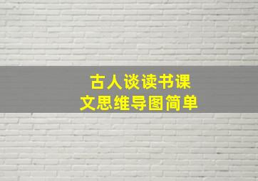 古人谈读书课文思维导图简单