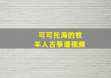 可可托海的牧羊人古筝谱视频