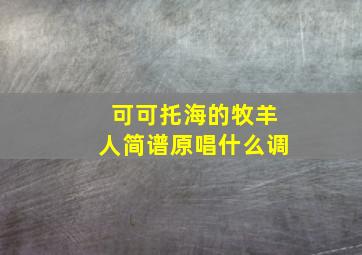 可可托海的牧羊人简谱原唱什么调