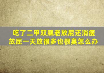 吃了二甲双胍老放屁还消瘦放屁一天放很多也很臭怎么办