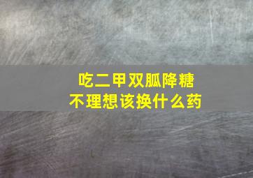 吃二甲双胍降糖不理想该换什么药