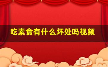 吃素食有什么坏处吗视频