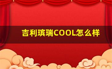 吉利瑸瑞COOL怎么样