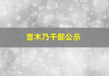 吉木乃干部公示