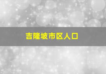 吉隆坡市区人口