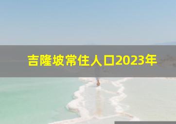 吉隆坡常住人口2023年