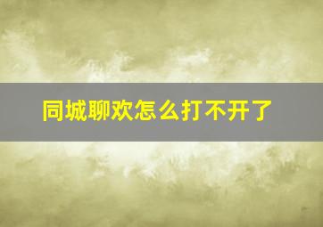 同城聊欢怎么打不开了