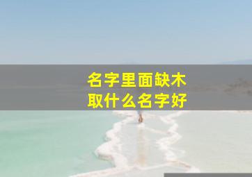 名字里面缺木取什么名字好