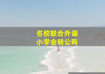 名校联合外语小学会转公吗