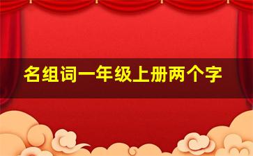 名组词一年级上册两个字