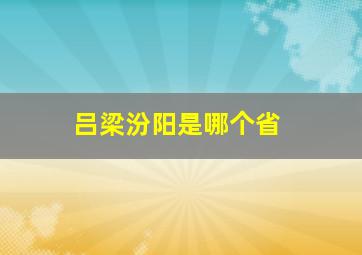 吕梁汾阳是哪个省