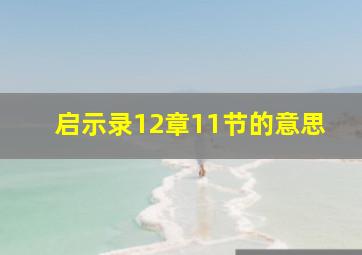 启示录12章11节的意思