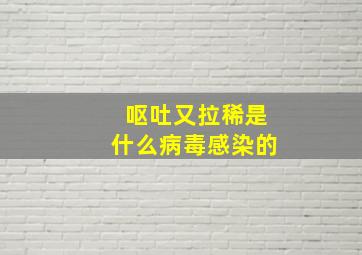 呕吐又拉稀是什么病毒感染的