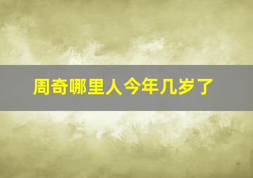 周奇哪里人今年几岁了