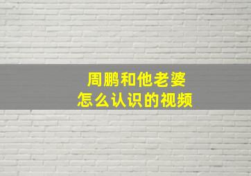 周鹏和他老婆怎么认识的视频