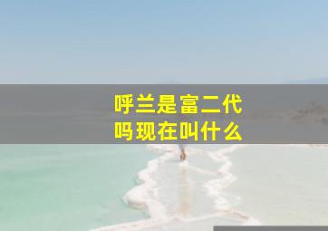 呼兰是富二代吗现在叫什么