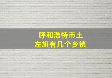 呼和浩特市土左旗有几个乡镇