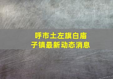 呼市土左旗白庙子镇最新动态消息