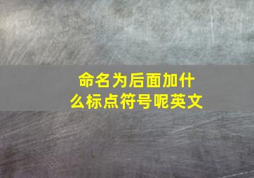 命名为后面加什么标点符号呢英文