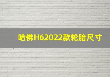 哈佛H62022款轮胎尺寸