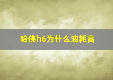 哈佛h6为什么油耗高